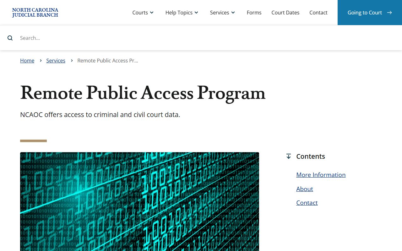 Washington County court records remote public access program