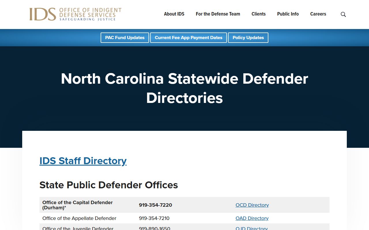 Washington County criminal court records public defender directory