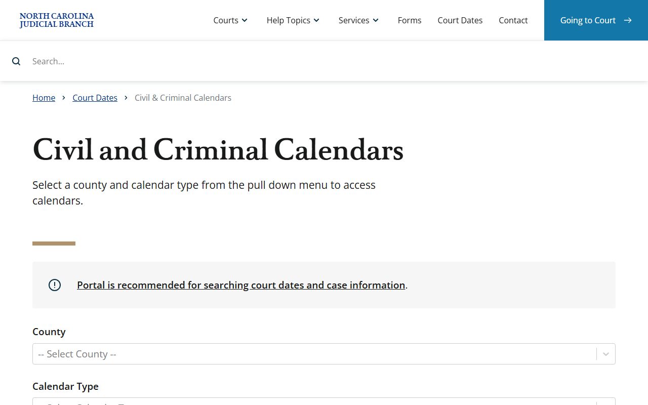 Washington County court dockets calendar search