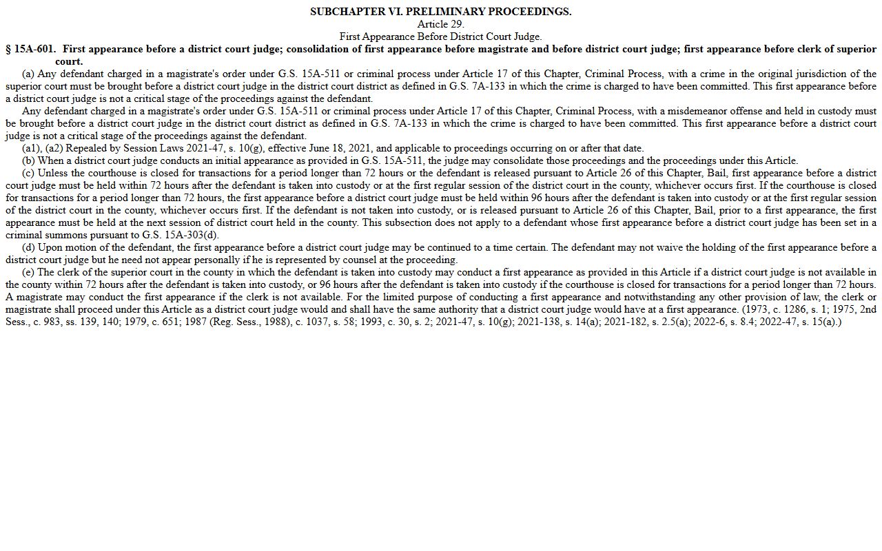 Washington County warrant records first appearance statute